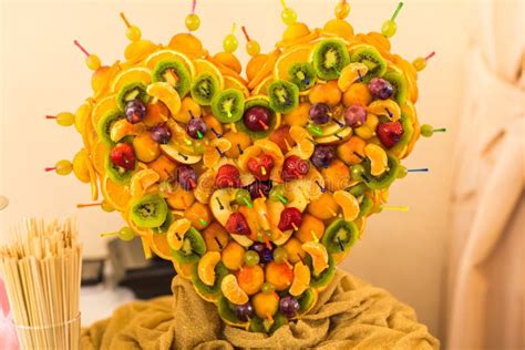 Heart Shape Fruit Arrangement Stock Image - Image of palatable ...