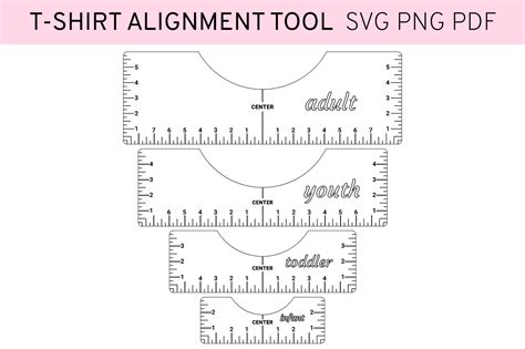 T-shirt Alignment Tool SVG, Tshirt Ruler Graphic by ...