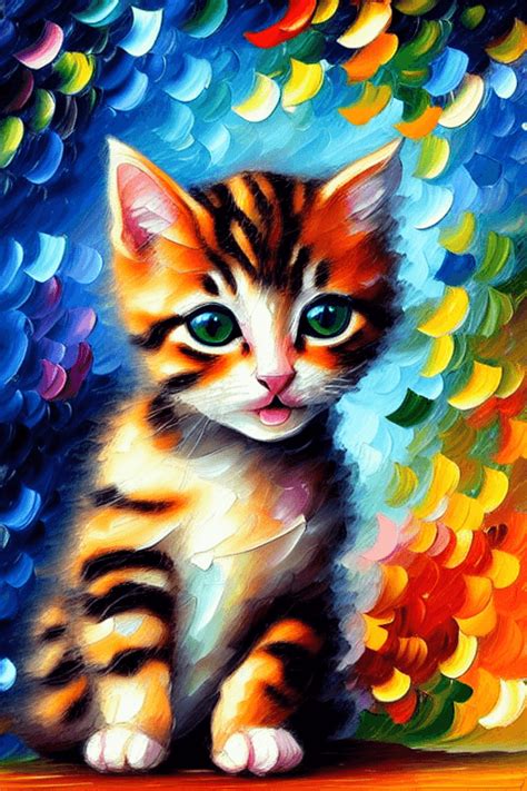 Cute Kitten Painting · Creative Fabrica