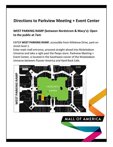 Directions to Parkview Meeting + Event Center at MOA by mntech - Issuu