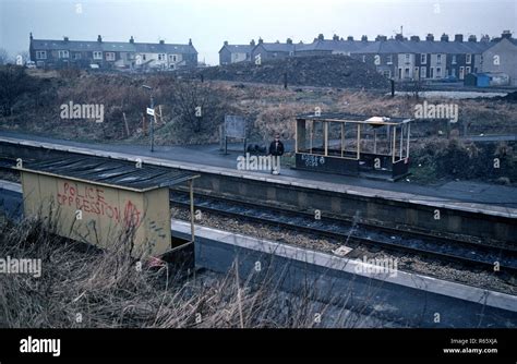 Hapton Railway Station on the British Rail Preston to Colne railway line, Lancashire, Great ...