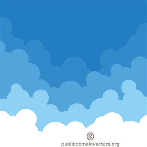 Blue sky vector image | Public domain vectors