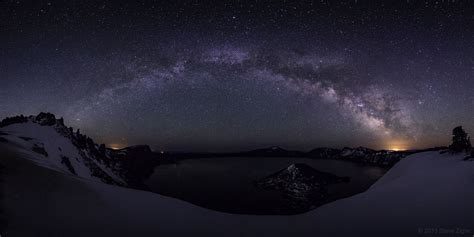 Milky Way Shines Over Crater Lake in Stunning Panorama (Photo) | Space