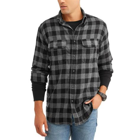 Faded Glory - big and tall men's long sleeve flannel shirt - Walmart ...