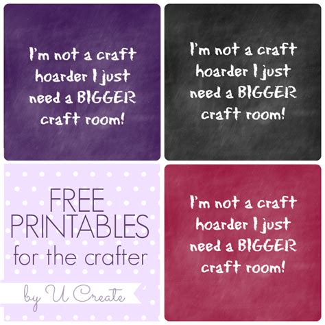 Free Printables for the Crafter - U Create