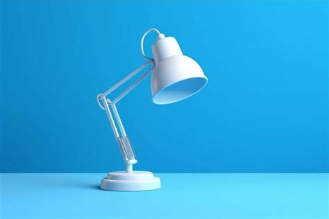 White desk lamp. Generate Ai