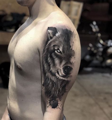 Seeing Wolf Simple Tattoos Design - Wolf Simple Tattoos - Simple Tattoos - MomCanvas