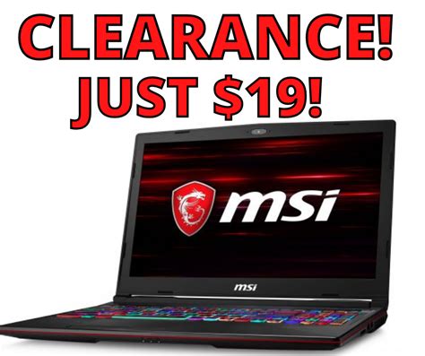 MSI Gaming Laptop Only $19 (Reg. $980)