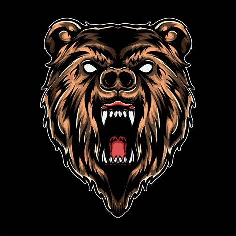 Angry Bear vector illustration 4509191 Vector Art at Vecteezy