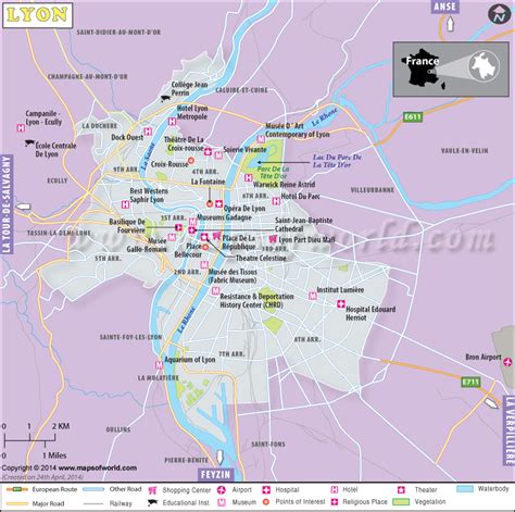 Lyon France Map | Lyon Map