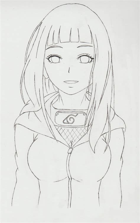 Hinata Hyuga Drawing, Pencil, Sketch, Colorful, Realistic Art Images ...