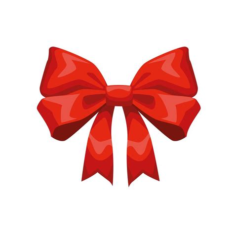 red ribbon bow decorative isolated icon 2500174 Vector Art at Vecteezy