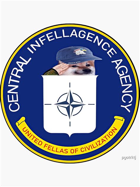 "Nafo Fellas Central Infellagence Agency Sticker" Sticker for Sale by ...