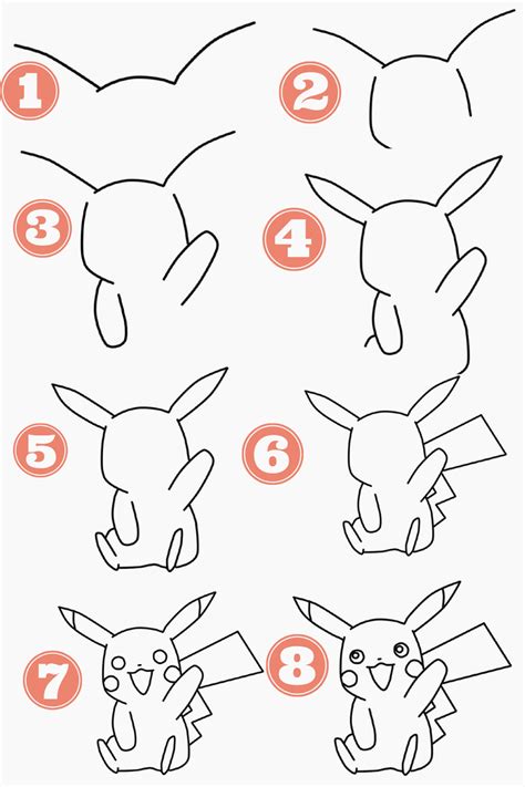 Dessiner Pikachu Facile Easy Drawings Dibujos Faciles Dessins | Images and Photos finder