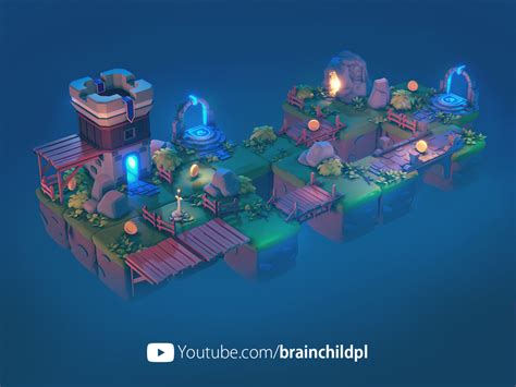 PART 7: Night View - Blender & Unity - 3d Low Poly Game Art in 2021 | Low poly games, Game level ...