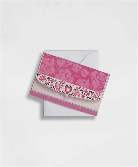 FOLD OVER CARD TO MY VALENTINE - Ribbon & Blues