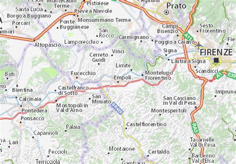 Map of Empoli - Michelin Empoli map - ViaMichelin