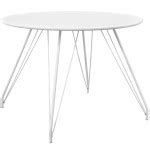 Satellite Circular White Dining Table - White