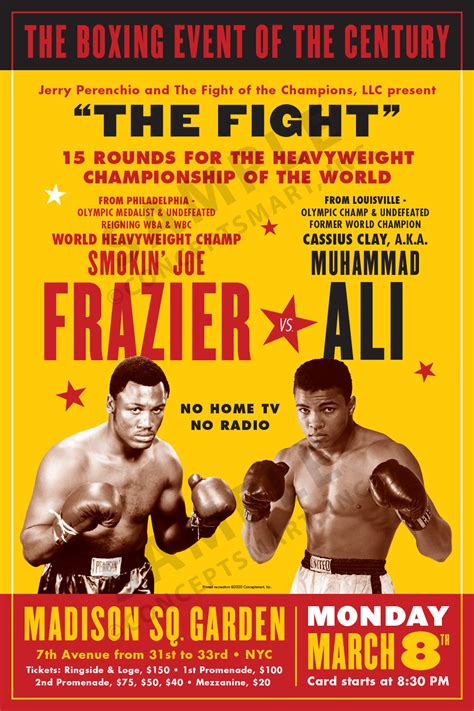 Muhammad Ali Vs Joe Frazier Poster