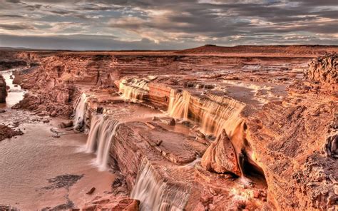 Grand Falls Waterfall Is Located 30 Miles Northeast Of Flagstaff Arizona Painted Desert In The ...