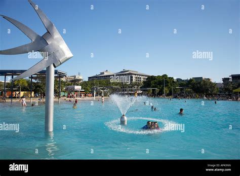 Cairns Esplanade Lagoon Cairns North Queensland Australia Stock Photo ...