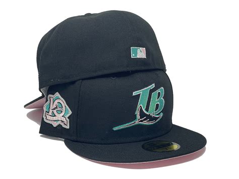 TAMPA BAY DEVIL RAYS 10TH SEASONS BLACK PINK BRIM NEW ERA FITTED HAT ...