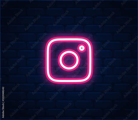 instagram icon. instagram logo. instagram vector neon Stock Vector ...