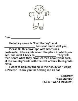 Flat Stanley Letter for Students of All Ages by This Little Home of Mine