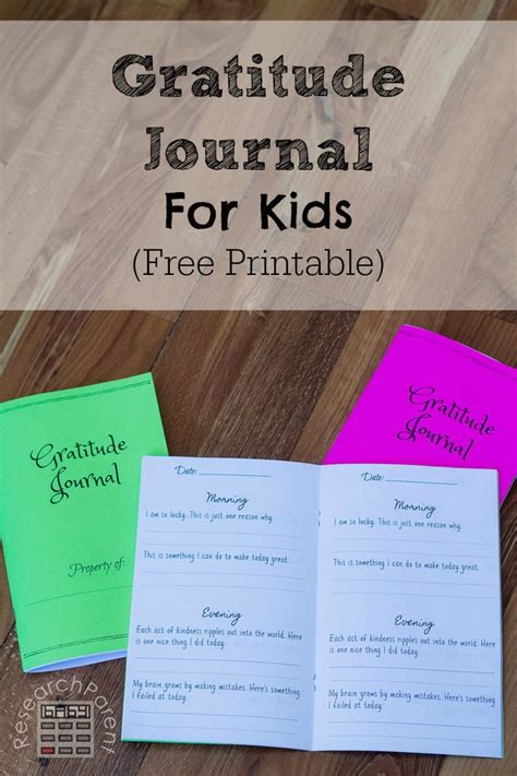 Gratitude Journal for Kids - ResearchParent.com