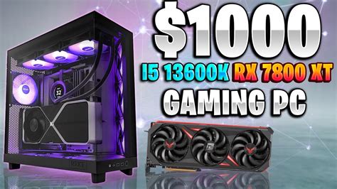 BEST $1000 Budget Gaming PC 2023 ️ | I5 13600KF + RX 7800 XT (December) - YouTube