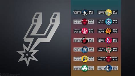 San Antonio Spurs 2017 Schedule Wallpaper | San antonio spurs, San antonio, Spurs