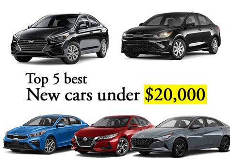 Top 5 Best new cars under $20000 | Affordable sedan cars in the United States - Us wheelsupdates