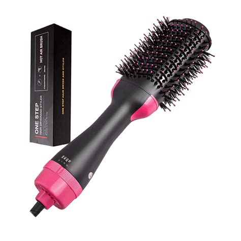 Hair Dryer One Step Hair,Professional Salon Hot Air Brush Hair Dryer & Volumizer 3-in-1 Negative ...