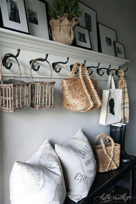 Vintage shelves with baskets and hooks – for storing stuff | | Founterior