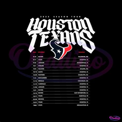 Texans Schedule 2024 Printable - Teddi Garnette