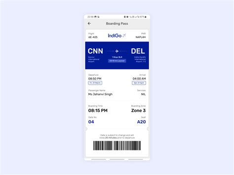 IndiGo Boarding Pass by Jahanvi Singh on Dribbble