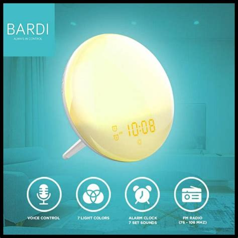 Bardi Smart Home Wake Up Light / Alarm Clock / Digital Clock Table Lamp | Shopee Singapore