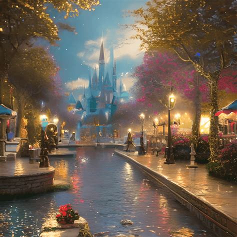 Stunning Magical Disney Scene with No People Sparkle Glitter and ...