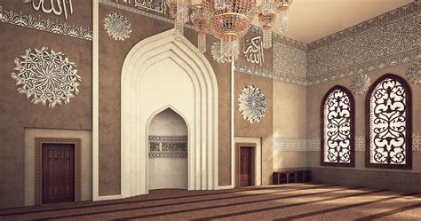 El Rayan Mosque Interior Design on Behance | Desain arsitektur ...