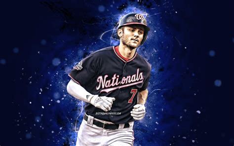 Download wallpapers Trea Turner, 4k, MLB, Washington Nationals, shortstop, baseball, Trea Vance ...