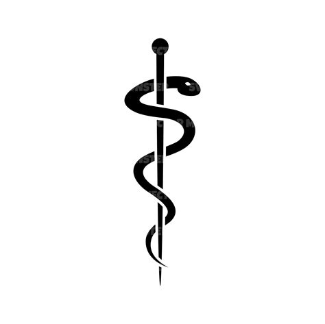 Rod of Asclepius Svg Medical Symbol. Vector Cut File for - Etsy