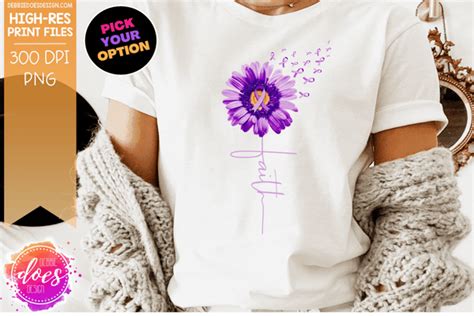 Purple Awareness Daisy - Choose your Option - Printable/Sublimation Fi – Debbie Does Design