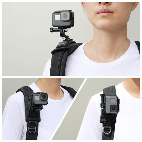 360 Degree Rotation Backpack Shoulder Strap Belt Mount for GoPro Hero 7 6 5 4 3 | eBay