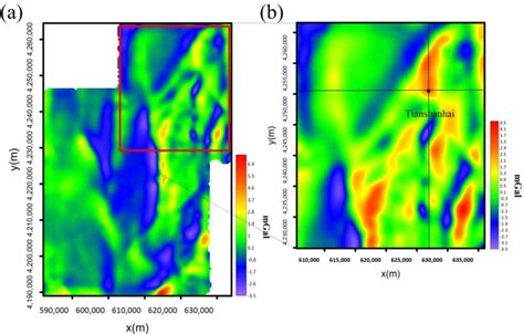 (a) Gravity anomalies in the study area; (b) Gravity anomalies in... | Download Scientific Diagram