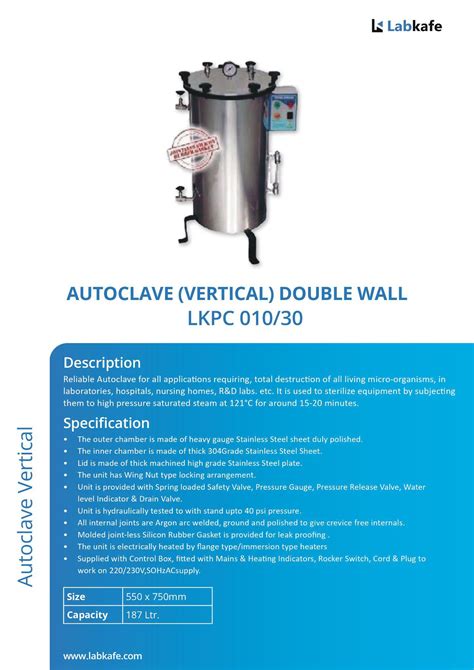 Autoclave definition, uses, working principle and types | Labkafe