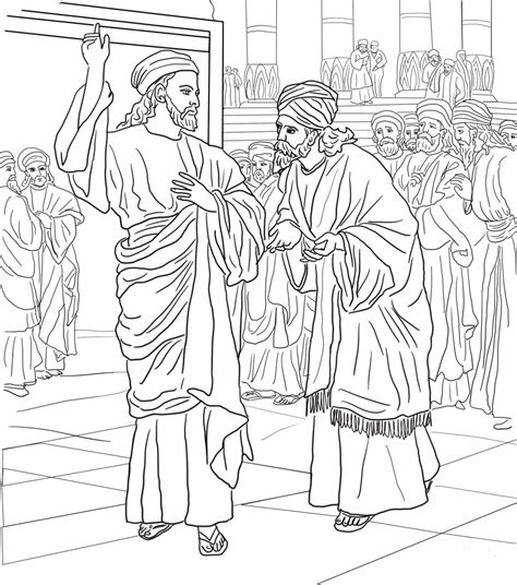 Pharisees and Sadducees Question Jesus coloring page - ColouringPages