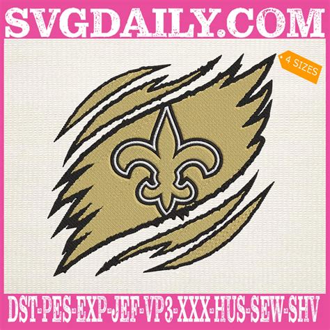 New Orleans Saints Embroidery Design - Svgdaily Daily Free Premium Svg ...