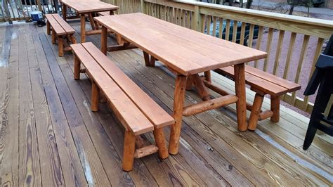 White Cedar Picnic Table Set — EZ Mountain Rustic Furniture