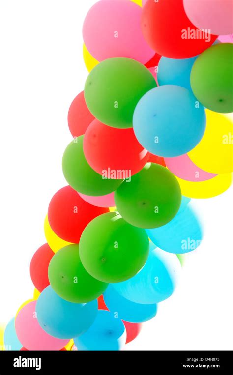 Bunch of Coloured Balloons Stock Photo - Alamy