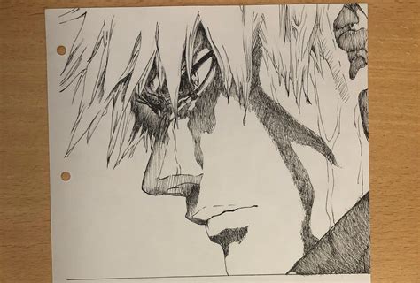 Decided to draw this manga panel of Ichigo. I think it turned out pretty well : r/bleach